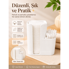 Pamuk ve Kulak Çubuğu Organizer