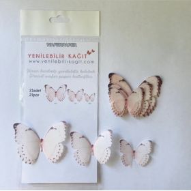 Yenilebilir Kağıt Hazır Kesilmiş Kelebekler (Model 8 )