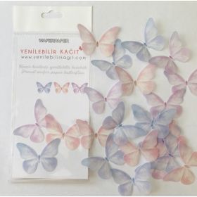 Yenilebilir Kağıt Hazır Kesilmiş Kelebekler (Model 7)