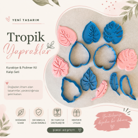 Tropik Yapraklar Kalıp Seti