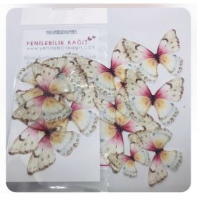 Yenilebilir Kağıt Hazır Kesilmiş Kelebekler (Model 13)