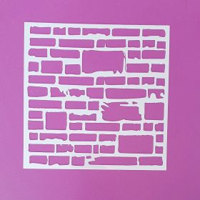 Duvar Taş Doku Stencil