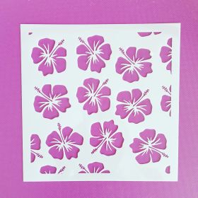 Hibiskus Stencil