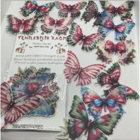 Yenilebilir Kağıt Hazır Kesilmiş Kelebekler (Model 17)